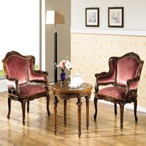 SL겔러리 마호가니원목 러브테이블 2인용 테이블의자세트, 체리로젠