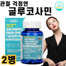 미국 직수입 MSM JOINT 엠에스엠 글루코사민 관절 연골 무릎 발목 손목 허리 저림 시림 스테아린산 디메킬설폰 결정셀룰로스 상어연골 초록잎홍합, 1800mg, 2병