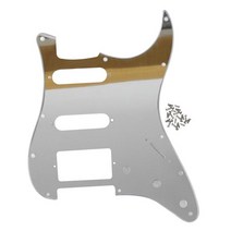 ST HSS 기타 픽가드 SSH 스크래치 플레이트 FD 미국/멕시코 현대 표준 스타일 기타용 나사 포함, [21] Silver Mirror