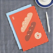 라인 노트 B5 유선 줄공책 40매 일기장 아이디어 메모 필기 기록 실제본, 레드