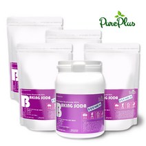 퓨어프러스 구연산 5kg 세트(용기형1+지퍼팩4) 베이킹소다 과탄산소다 천연세제3종중, 베이킹5kg세트(용기형1+지퍼팩4)
