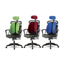 한성 DSP 유로패브릭의자 블랙사출 듀얼 기능성 사무용의자, 70774M (블루)