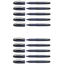 독일 Schneider 슈나이더 원 비즈니스 필기구 수성 볼펜 울트라 스무스 팁 0.6mm 필기도구 펜 문구 사무용품 고급 수성펜, 10x 블랙