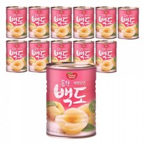 동원 백도 통조림 400g x 12개 복숭아 과일 슬라이스 캔