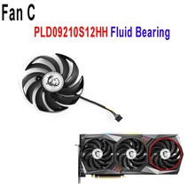 6800XT 90MM PLD09210S12HH MSI GeForce Radeon RX 6800 XT 그래픽 카드 팬용 쿨러 팬 교체, 03 Fan C PLD09210S12HH