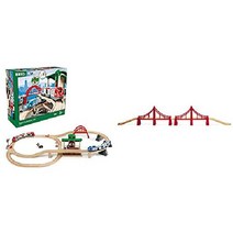 BRIO World 33512 브리오 대형 기차 철도 기차놀이 트랙놀이 여객 열차 피규어, 현수교와 번들