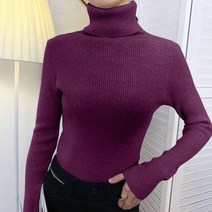 여성야구점퍼 봄 야잠 항공 여성 터틀넥 스웨터 니트 풀오버 겨울 탄성 점퍼 캐주얼 솔리드 기본 탑스 20 색