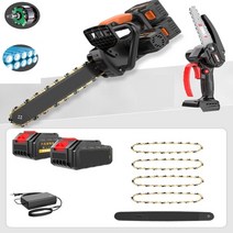소형 전기톱 충전식 톱 체인 전동 무선 충전 미니 기계 한손 핸디형, 핸디형전기톱+체인1추가(프리미엄 배터리2 16인치), 1개