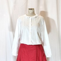 자수블라우스 봄 아사면 러블리 긴팔 오픈 단아한 클래식