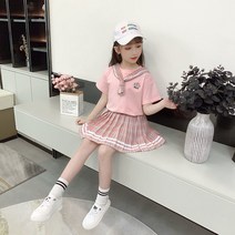 여자 드레스 여름 2021 새로운 서양식 정장 스커트 10 살짜리 소녀 초등학교 스타일 공주 스커트 H77896