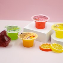 쥬시초이스 천연과즙 과일맛 푸딩 젤리 디저트 간식 제리, 통 1050g (15개입), 1050g, 1개