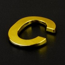 입체 차량 이니셜 꾸미기 문자 스티커 금색 1P C