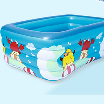 인덱스 가정용수영장 전원 주택 마당 베란다 옥상 간이 튜브 풀장 이동식 에어바운스 에어풀, 초두께 1.8m 4단 럭셔리 패키지