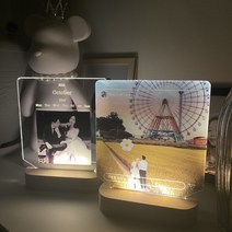 [주문제작] LED 주문제작 사진 드로잉 아크릴 무드등[집들이 기념일 커플 친구 선물], 디자인형