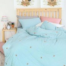 아르떼베딩 꼬마제리 곰돌이 키즈 어린이이불 고밀도 60수 순면 옥수수솜 차렵이불, 옐로우