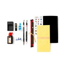 바이오피스 서예 세트 올인원 케이스 문방사우 성인용 고급 캘리그라피 연습 붓글씨 용품 수묵화 동양화 도구 전문가용