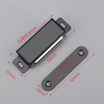 도어 가구 경첩 문 자석 자동 경첩 스테인레스 스틸 스톱 래치 잠금 캐비닛 범퍼 캐치, 블랙 60