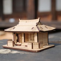 담다디 조립 DIY 나무 모형 건축 건물 만들기 기와집종이 3W8CE124, 1개, 1개