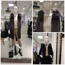 올리비아로렌 [역시즌] 폭스퍼 알파카 후드 코트 VOPEAWWA411 NC창원