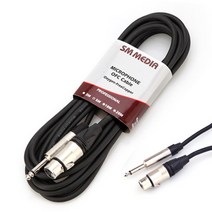 SMMEDIA 마이크 케이블 OFC Cable CANON(F)-55PLUG MONO / 구리 편조 양케논 노래방 교회 매장 MIC 고급 케논 XLR 55플러그 6.35 코인 마이크선 악기 02, 선택사항