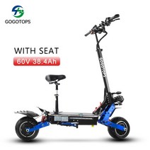 전기 스쿠터 유럽에서 창고 듀얼 모터 6000W 접이식 전자 빠른 80 KM/H 바이크 오토바이 GOGOTOPS, 04 60V 38.4Ah-With Seat