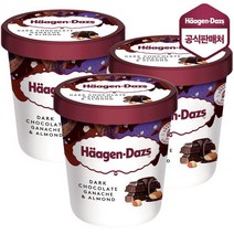 하겐다즈 아이스크림 파인트 다크초콜릿가나슈아몬드X3개