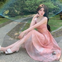 아일렛원피스 여름 시어서커 원피스 지지미 실크
