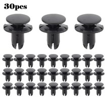 현대 리테이너 클립 10x 나일론 1420608250B 86590-28000 8mm 구멍 블랙 헤드 직경 18mm 길이 14mm, [03] 30Pcs, 03 30Pcs