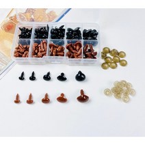 5사이즈)나사형 인형코 혼합컬러 세트함, 블랙x브라운