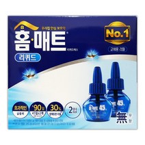 홈매트 리퀴드 살충제 45일 리필, 29ml, 2개