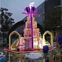 백화점 대형트리 선물 트리 쇼핑몰 장식 성탄트리 야외, 심포니 트리 스타일 4