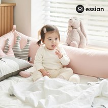 에시앙 아기침대가드 베이직 범퍼쿠션 (솜포함) (디자인선택), 베이비핑크