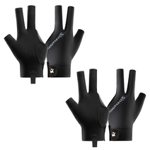 당구장갑 선수용 프리미엄 왼손착용 2P, 블랙+블랙