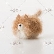 강아지 양모펠트 니들 퀼트 키링 동물 초보 도안 만들기 바느질, 포메라니안