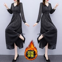 HQINT 여성 원피스 가을 봄 겨울 긴팔 반팔 롱원피스 미디원피스 캐주얼 정장원피스 하객원피스 하객룩 빅사이즈 여자 ZA-57116