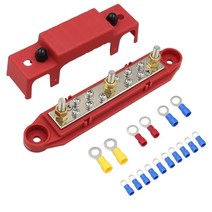 RV파트 캠핑카파트 캠핑카 Feedback bus bar box board power distribution terminal block with cover m6 terminal, 빨간색