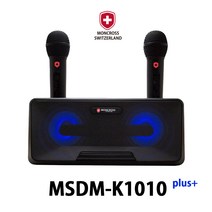 [공식] 몽크로스 가성비 블루투스 스피커 노래방 듀얼 마이크 휴대용 캠핑용 MSDM-K1010 PLUS, 신모델 MSDM-KC30 (기본), 더스트백 파우치, 상세페이지 참고