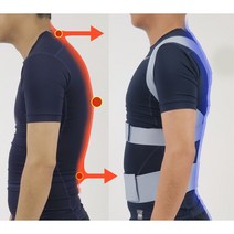 모녀 물리치료사가 판매하는 바디숨 굽은등 라운드숄더 거북목 체형 바른자세 교정밴드 보호대, 1개