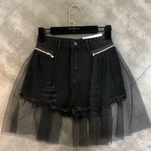 데님 청자켓 청난방 청남방 연청 진청 셔츠 블라우스 반바지 패치 워크 찢어진 빈티지 여름 청소 S3L 디자인 패션 Streetwear 레저