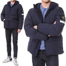 스톤아일랜드 와펜 크링클랩스 덕다운 후드 패딩점퍼/771540223 V0020