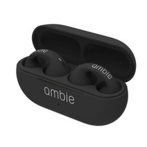 Ambie-사운드 이어커프 귀 골전도 유형 무선 블루투스 IPX5 방수 스포츠 헤드폰 버드, 02 Black