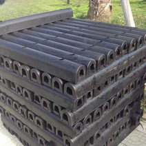 데크 범퍼 고무 D형 화물 하역장 주차장 물류 창고, D100X15X15노란색