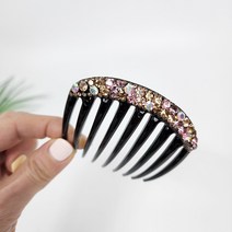 프랑스핀 블랙 큐빅 스톤 루미너스 포인트 헤어 빗핀