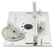 톱 다이 테이블 라우터 삽입 플레이트 목공 벤치 w 마이터 게이지 가이드 알루미늄, 1 세트
