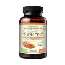 강황 활력 오가닉 커큐민캡슐 1420mg 고강력 후추와 생강 커큐민 흡수 극대화 120베지캡슐