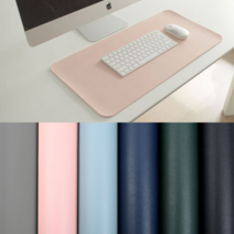 보네스타 PU 와이드 논슬립 테이블매트 장패드 마우스패드 2사이즈 6색상 가죽 스크래치방지, 80*40cm, 진핑크