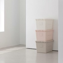 리빙숲 온도 리빙박스 24L, 클레이화이트, 4개