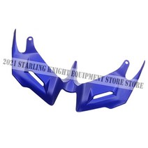 야마하 yzf r3 r25 2014-2018 블랙 블루 레드 컬러용 오토바이 전면 공기역학적 핀 앞유리 페어링 윙, 협력사, 푸른