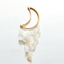 [필수생활아이템] 아기모빌 홈 카페 인테리어소품 자개모빌 우드 조개 썬캐쳐, 3-원형자개모빌-흰색