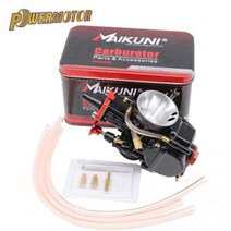Mikuni Maikuni PWK 21 24 26 28 30 32 34mm 용 PoweMoto 오토바이 기화기 블랙 모토 크로스 부품, 24MM